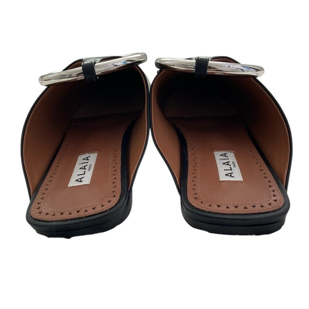 Alaia La Babouche Leather Mules Ankle Ring Statement Preppy Fall Casual 7.5 - Picture 7 of 10
